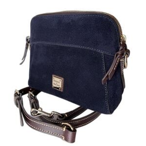 Dooney & Bourke BLUE Suede Cameron Crossbody Handbag